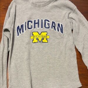 Michigan waffled thermal long sleeve tshirt super comfy size medium unisex